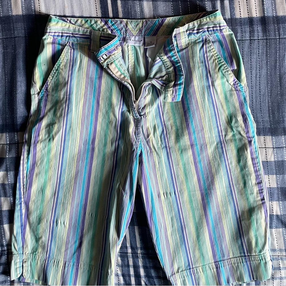 Kim Rogers Multicolor Striped Women Shorts